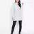 Magnetizing blue button-down gathered women tunic