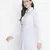 Magnetizing blue button-down gathered women tunic