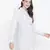 Magnetizing blue button-down gathered women tunic