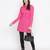Attractive pink button-down women gathered tunic
