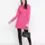 Attractive pink button-down women gathered tunic