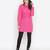 Attractive pink button-down women gathered tunic