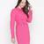 Attractive pink button-down women gathered tunic