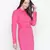 Attractive pink button-down women gathered tunic