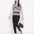 Wellbler Black abstract print women top