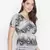 Wellbler Black abstract print women top