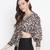 Scandal animal print tie-knot women top