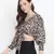 Scandal animal print tie-knot women top