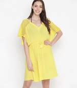 Yellow women nightwear dress