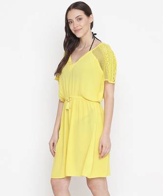 Yellow women nightwear dress 3