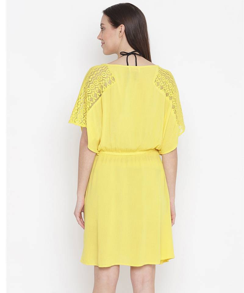 Yellow women nightwear dress