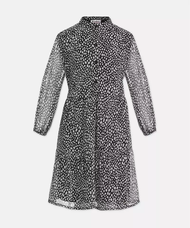 Animal printed flared girl dress