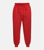 Cherry red adorable tie-knot girl pant