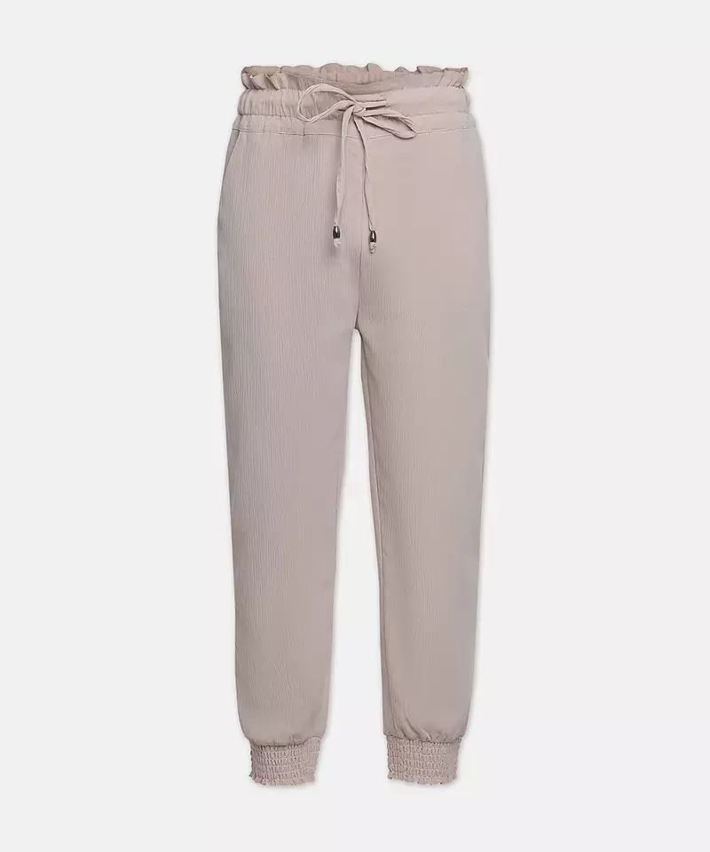 Baby Brown tie-knot stylish animal print girl pant