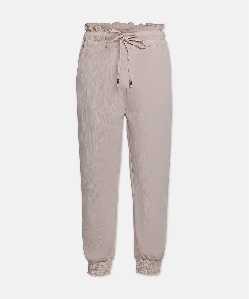 Baby Brown tie-knot stylish animal print girl pant