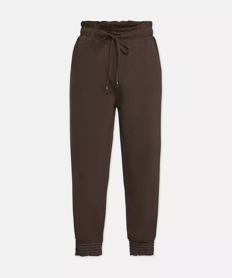 Bib Bob trendy khaki color tie-knot girl pant