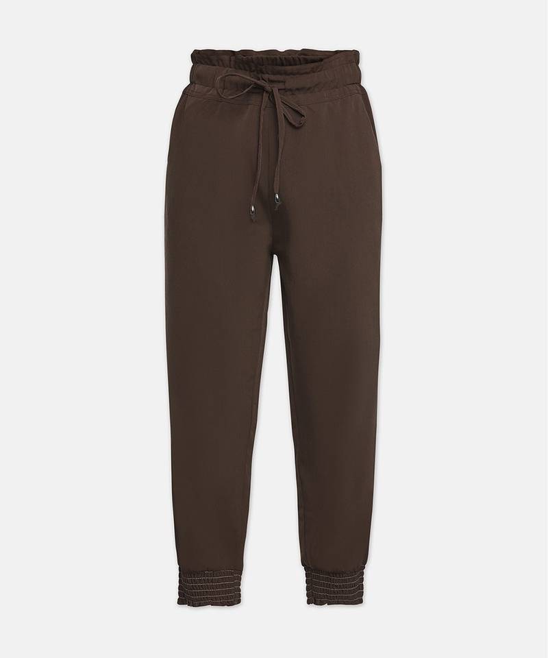 Bib Bob trendy khaki color tie-knot girl pant