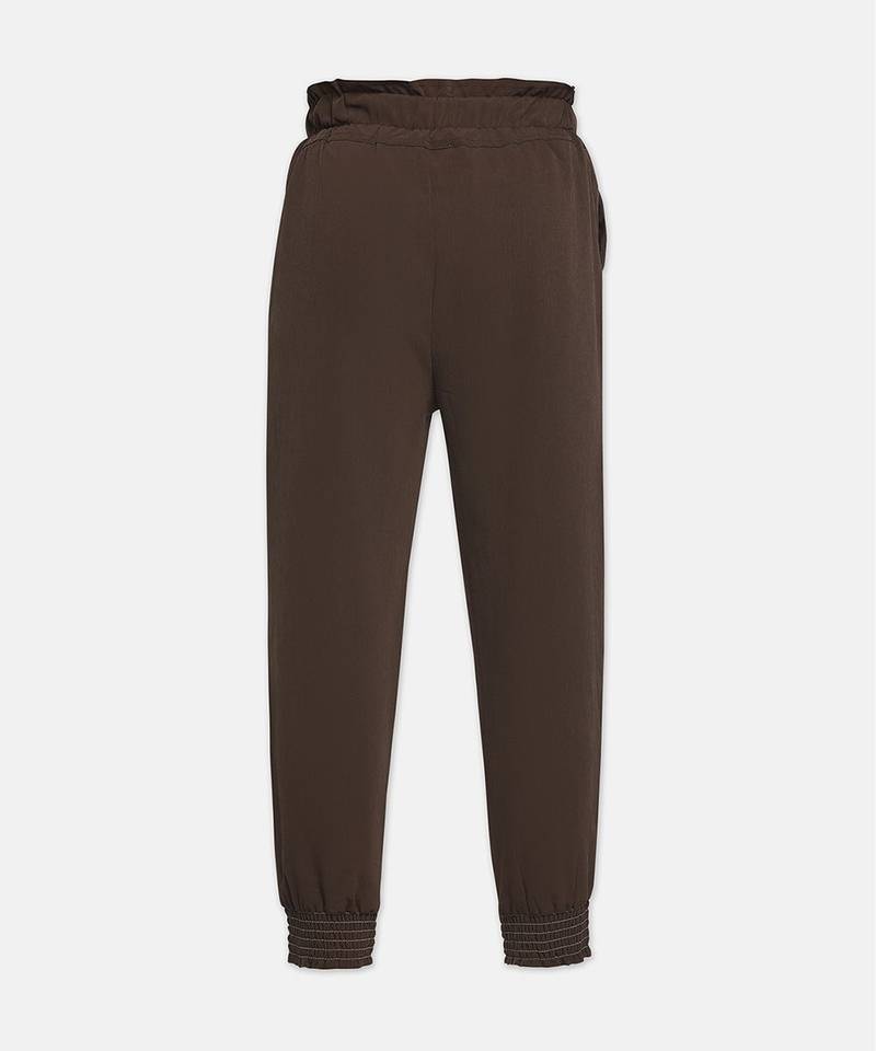 Bib Bob trendy khaki color tie-knot girl pant