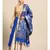 Silk Blend Blue Banarasi Work  dupatta
