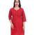 Ethnava Women's Lucknowi Chikankari Hand Embroidered Cotton Straight Kurta