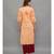 Ethnava Peach Matty Cotton  Lucknowi Chikankari Womens Kurta