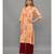 Ethnava Peach Matty Cotton  Lucknowi Chikankari Womens Kurta