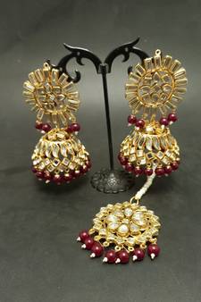 Maroon earrings