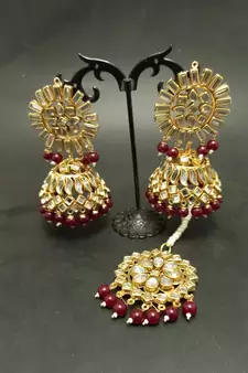 Maroon earrings