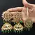 Green Copper Gold Plated Kundan Handmade Light Weight Jhumki Maangtika Set