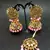 Pink Copper Gold Plated Kundan Handmade Light Weight Jhumki Maangtika Set