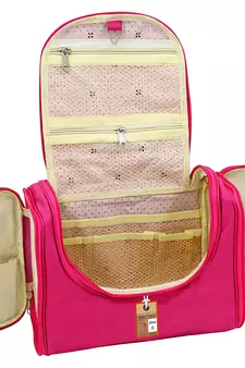 atorakushon    Nylon Hanging Travel Toiletry Bag Cosmetic Makeup Storage Box Vanity Organizer Jewellery Pouch (Pink)