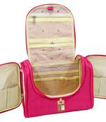 atorakushon    Nylon Hanging Travel Toiletry Bag Cosmetic Makeup Storage Box Vanity Organizer Jewellery Pouch (Pink)
