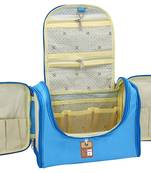 atorakushon    Nylon Hanging Travel Toiletry Bag Cosmetic Makeup Storage Box Vanity Organizer Jewellery Pouch (Sky Blue)