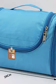 atorakushon    Nylon Hanging Travel Toiletry Bag Cosmetic Makeup Storage Box Vanity Organizer Jewellery Pouch (Sky Blue)
