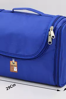 atorakushon ®Nylon Hanging Travel Toiletry Bag Cosmetic Makeup Storage Box Vanity Organizer Jewellery Pouch (Royal blue)