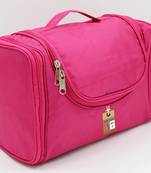 atorakushon    Nylon Hanging Travel Toiletry Bag Cosmetic Makeup Storage Box Vanity Organizer Jewellery Pouch (Pink)