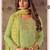GreenWevon Jacquard Designer Hand WorkCottonsemi-stitchedDesignerplazzoparty wear salwarsuit