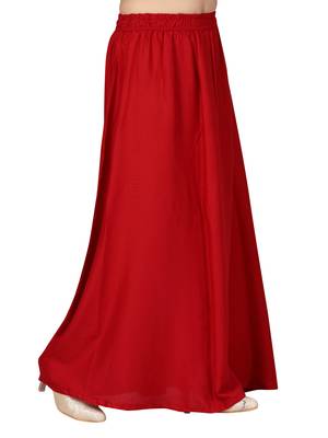 Maroon plain cotton kids-skirts 2