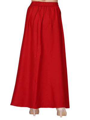 Maroon plain cotton kids-skirts 4