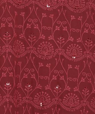 Maroon embroidered georgette chikankari-kurtis 5
