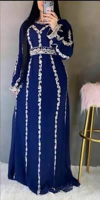 Dubai Moroccan Islamic Kaftan Party Wear Hand Beaded Work for women  5