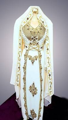 Dubai Moroccan Kaftan Farasha Hand Zari work Abaya jalabiya Jilbab Long Sleeve Islamic Dress 3