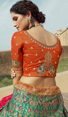 Woven Banarasi Art Silk Lehenga 2