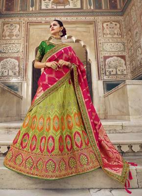 Woven Banarasi Art Silk Lehenga 1
