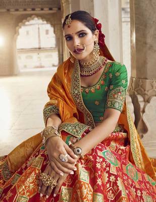 Woven Banarasi Art Silk Lehenga 2