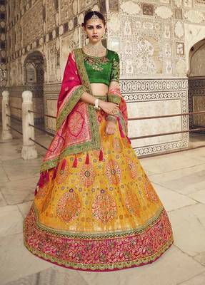 Woven Banarasi Art Silk Lehenga 1