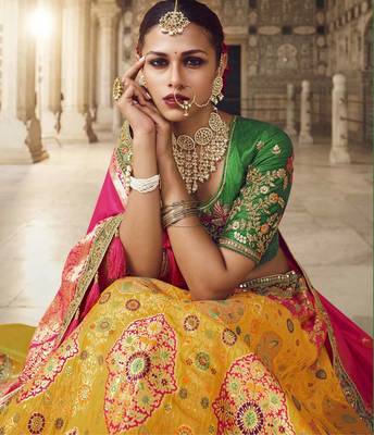 Woven Banarasi Art Silk Lehenga 2