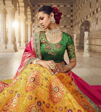 Woven Banarasi Art Silk Lehenga 3