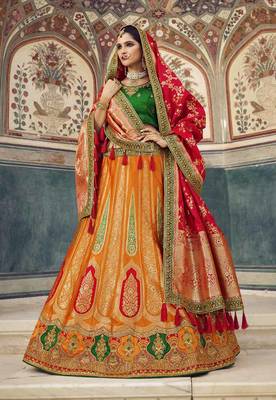 Woven Banarasi Art Silk Lehenga 1