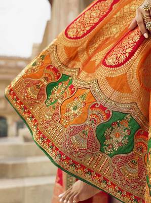 Woven Banarasi Art Silk Lehenga 4